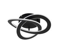 Plafoniera Moderna Rolimare Alluminio Nero Luce Led Integrato 35W [EEK: A++]