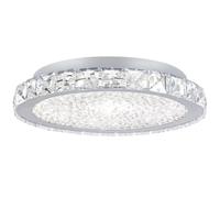 Plafoniera Moderna Rotonda a Led con Specchio in Acciaio Inossidabile, Montaggio a Filo Soffitto, Ideale per Soggiorno, Bagno, Isola Cucina, Camera da Letto./Dimmerabile All'Infinito/50 cm