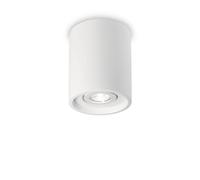 Plafoniera Moderna Round Oak Cemento - Gesso Bianco 1 Luce Gu10 [EEK: A++]