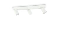 Plafoniera Moderna Rudy Metallo Bianco 3 Luci 7W 3000K Luce Calda