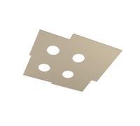 Plafoniera Moderna Plate Metallo Sabbia 4 Luci Gx53