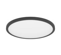 EGLO connect-z Sarsina-Z, Plafoniera LED Smart Home, uso con ZigBee, app e controllo vocale Alexa, luce regolabile bianca calda e fredda, plafoniera dimmerabile in metallo nero, diametro 45 cm