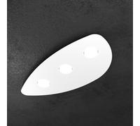 Plafoniera Moderna Shape Metallo Bianco 3 Luci Gx53