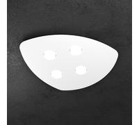 Plafoniera Moderna Shape Metallo Bianco 4 Luci Gx53