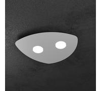 Plafoniera Moderna Shape Metallo Grigio 2 Luci Gx53