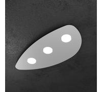 Plafoniera Moderna Shape Metallo Grigio 3 Luci Gx53