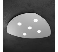 Plafoniera Moderna Shape Metallo Grigio 5 Luci Gx53