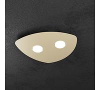 Plafoniera Moderna Shape Metallo Sabbia 2 Luci Gx53