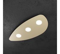 Plafoniera Moderna Shape Metallo Sabbia 3 Luci Gx53