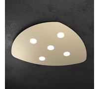 Plafoniera Moderna Shape Metallo Sabbia 5 Luci Gx53