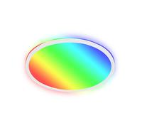 BRILONER - Plafoniera LED intelligente, colori brillanti RGB, effetto luce indiretta, luce bianca neutra, lampada da salotto WiFi, telecomando, controllo vocale