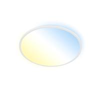 Plafoniera Moderna Slim Plastica Bianco Led Integrato 31W Da 2700 A 6500K [EEK: A++]