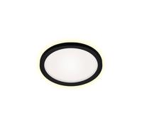 Briloner Leuchten - Pannello LED, plafoniera, plafoniera con effetto retroilluminazione, 12 Watt, 1400 lumen, 4000 Kelvin, bianco/nero, rotondo, 19 cm