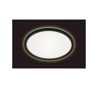 Briloner - Pannello LED, plafoniera con effetto retroilluminazione, lampadario soggiorno, plafoniera led soffitto, lampadario camera da letto, 2400 lumen, 4000 Kelvin, colore: Bianco/Nero, Ø 29,3 cm
