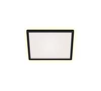 BRILONER Leuchten 7081-015 - Pannello LED, plafoniera dimmerabile, con retroilluminazione, telecomando, 18 watt, 2400 lumen, colore: bianco/nero, 293 x 293 x 28 mm (L x P x A)
