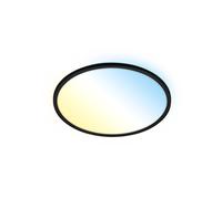 Briloner - Pannello LED, plafoniera dimmerabile, lampada da soffitto con retroilluminazione, telecomando incluso, 22 watt, 3000 lumen, bianco-nero, 420x29mm (PxH)
