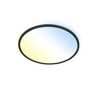 Plafoniera Moderna Slim Plastica Nero Led Integrato 31W Da 2700 A 6500K [EEK: A++]