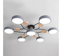 Plafoniera moderna Sputnik LED a semi-incasso in legno Molecola nordica bianca Vicino alla plafoniera Soggiorno Illuminazione a soffitto per camera da letto Sala da pranzo Cucina per ufficio Verde