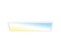 Plafoniera Moderna Tava Plastica Bianco Led Integrato 22W Da 2700 A 6500K