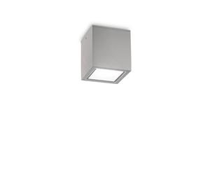 Plafoniera Moderna Techo Alluminio Grigio 1 Luce Gu10 20W Ip54