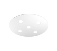 Plafoniera Moderna Tonda Cloud Metallo Bianco 5 Luci Gx53 [EEK: A++]