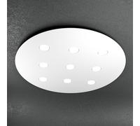 Plafoniera Moderna Tonda Cloud Metallo Bianco 9 Luci Gx53 [EEK: A++]