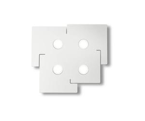 Plafoniera Moderna Totem Metallo Bianco 4 Luci Gx53 9W 3000K Luce Calda