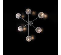 Plafoniera Moderna Tresor Metallo Cromo 6 Luci E14
