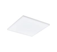 Eglo Led plafoniera Turcona-CCT, a luce singola con telecomando, colori regolabili, dimmerabile, pannello in metallo e plastica bianca, L x L 43,7 cm