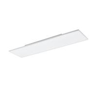 Eglo Led plafoniera Turcona-CCT, a luce singola con telecomando, colori regolabili, dimmerabile, pannello Led in metallo e plastica bianca, L 118,7 cm