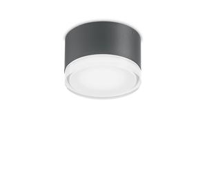 Plafoniera Moderna Urano Alluminio-Materie Plastiche Antracite 1 Luce Gx53 Small [EEK: A++]