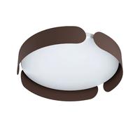 Plafoniera Moderna Valcasotto Acciaio Moka - Caffè Luce Led Integrato 20W