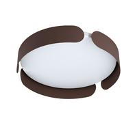 Plafoniera Moderna Valcasotto Acciaio Moka - Caffè Luce Led Integrato 20W