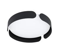 Plafoniera Moderna Valcasotto Acciaio Nero Luce Led Integrato 20W