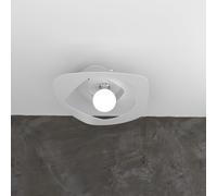 Plafoniera Moderna Warped Metallo Bianco 1 Luce E27 D.50Cm