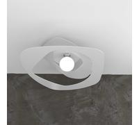 Plafoniera Moderna Warped Metallo Bianco 1 Luce E27 D.65Cm