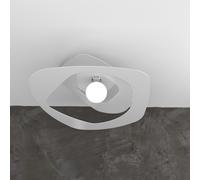 Plafoniera Moderna Warped Metallo Bianco 1 Luce E27 D.65Cm