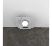 Plafoniera Moderna Warped Metallo Grigio 1 Luce E27 D.50Cm