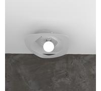 Plafoniera Moderna Warped Metallo Grigio 1 Luce E27 D.50Cm