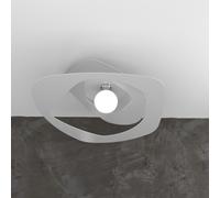 Plafoniera Moderna Warped Metallo Grigio 1 Luce E27 D.65Cm