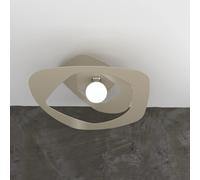 Plafoniera Moderna Warped Metallo Sabbia 1 Luce E27 D.65Cm