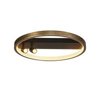 Plafoniera Moderno Adornare Acciaio Nero Policarbonato Oro Led 37,8W 2700K