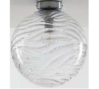 PLAFONIERA NEREIDE TRASPARENTE 1 LUCE ATTACCO E27 25X25CM IN VETRO ONDULATO