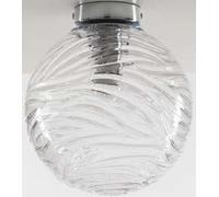 PLAFONIERA NEREIDE TRASPARENTE 1 LUCE ATTACCO E27 30X30CM IN VETRO ONDULATO