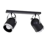 Plafoniera Nero 2x E27 Faretto da Soffitto Faretto Spot Orientabile Interno [EEK: A++]