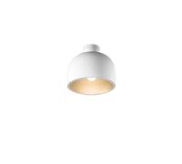 Plafoniera Nordica Yelmo Metallo Bianco Oro 1 Luce E27 Ip20 [EEK: A++]