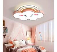 Plafoniera Nuvole Plafoniera LED Dimmerabile Con Telecomando Lampada Da Camera Per Bambini Moderna Cloud Lampadario A Soffitto Per Cameretta Ragazzo E Ragazza Soggiorno Sala Da Pranzo,Rosa,50cm