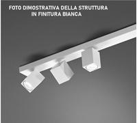 Plafoniera Oddy in alluminio colore bianco 3 faretti attacco GU10 orientabili