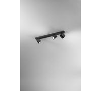 Applique a led ODDY orientabile quadrata Nera da 3xGu10 Perenz - 8172 N