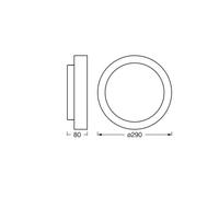 OSRAM ORBIS MADRID plafoniera 290 mm, nero, attacco E27, può essere dotata di la